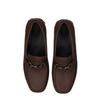Brown Calfskin Slip-On Loafers
