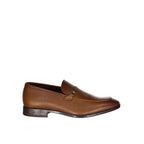 Brown Leather Slip-On Loafers