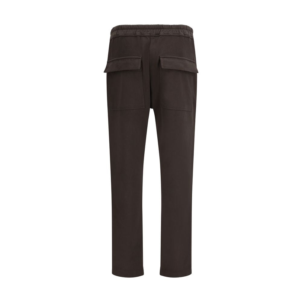 Brown Cotton Athletic Pants