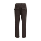 Brown Cotton Athletic Pants