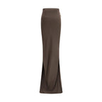 Brown Cotton Long Skirt