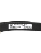 Men Black Classic Leather Metal Buckle Belt