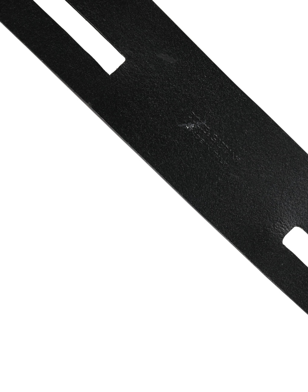 Black Double Strap Leather Silver Buckle Belt