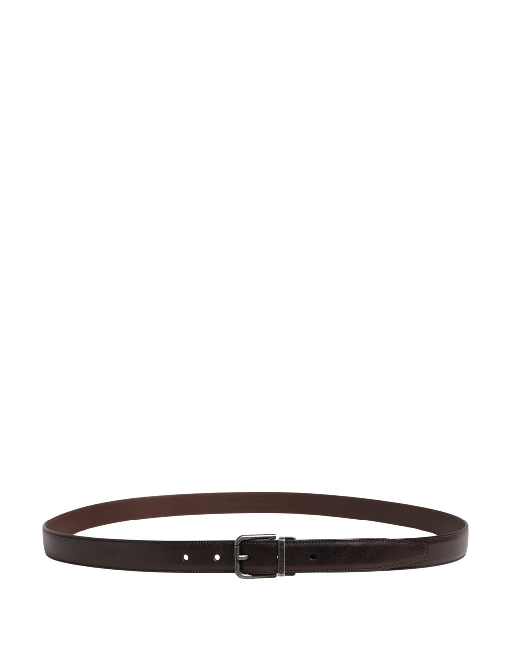 Men Brown Classic Leather Metal Buckle Belt