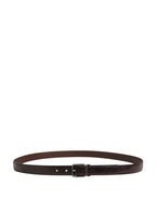 Men Brown Classic Leather Metal Buckle Belt