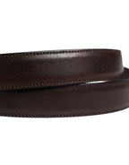 Men Brown Classic Leather Metal Buckle Belt