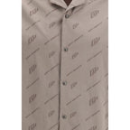 Beige Viscose Shortsleeve Shirt