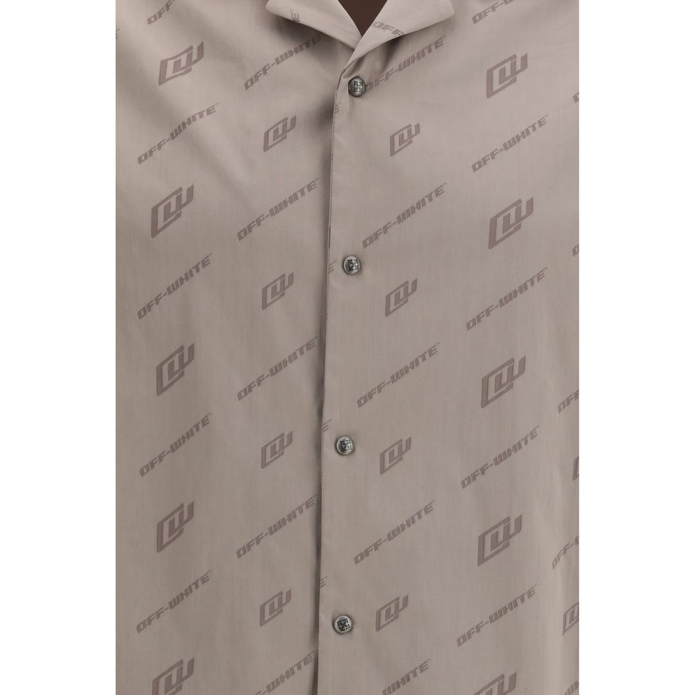 Beige Viscose Shortsleeve Shirt