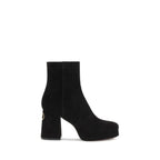 Black Calf Leather Bos Taurus Ankle Boots