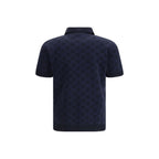 Blue Silk Polo Shirt