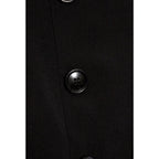 Black Elastane Midi Skirt