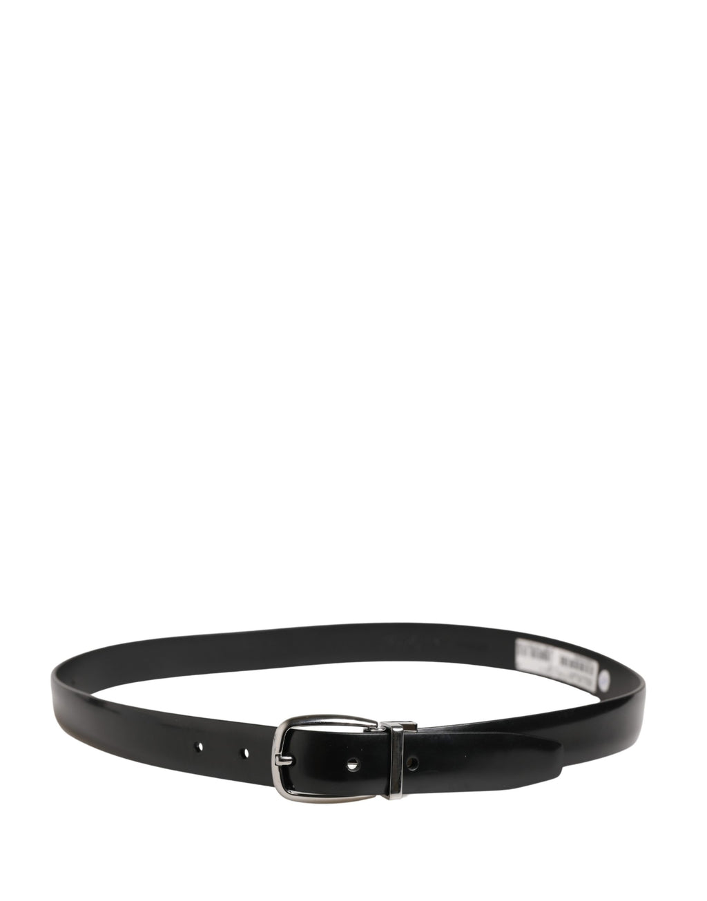 Men Black Classic Leather Metal Buckle Belt