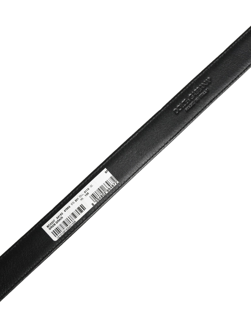 Men Black Viscose Leather Metal Buckle Belt