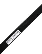 Men Black Classic Leather Metal Buckle Belt