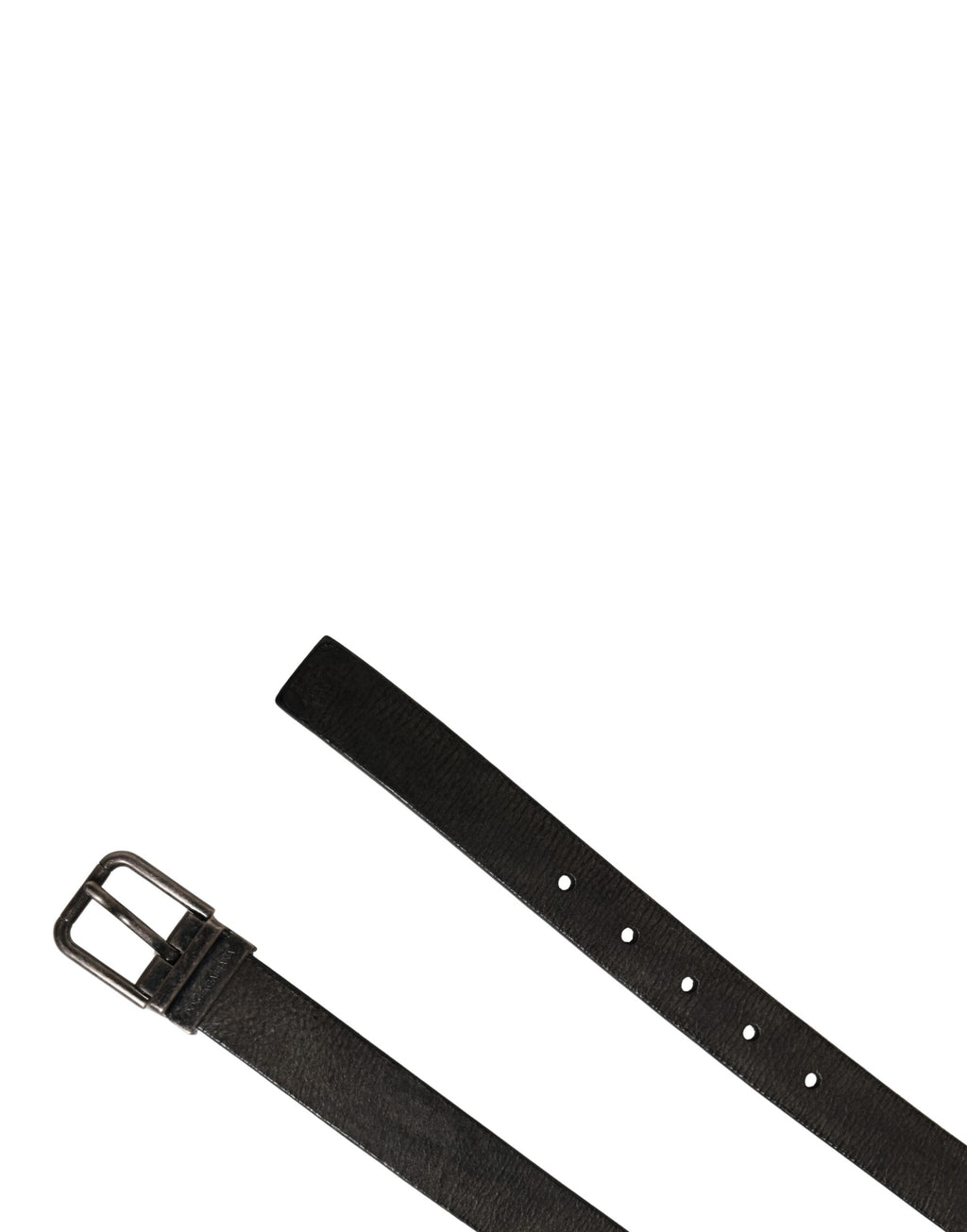 Men Black Classic Leather Metal Buckle Belt