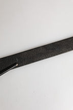 Men Black Classic Leather Metal Buckle Belt