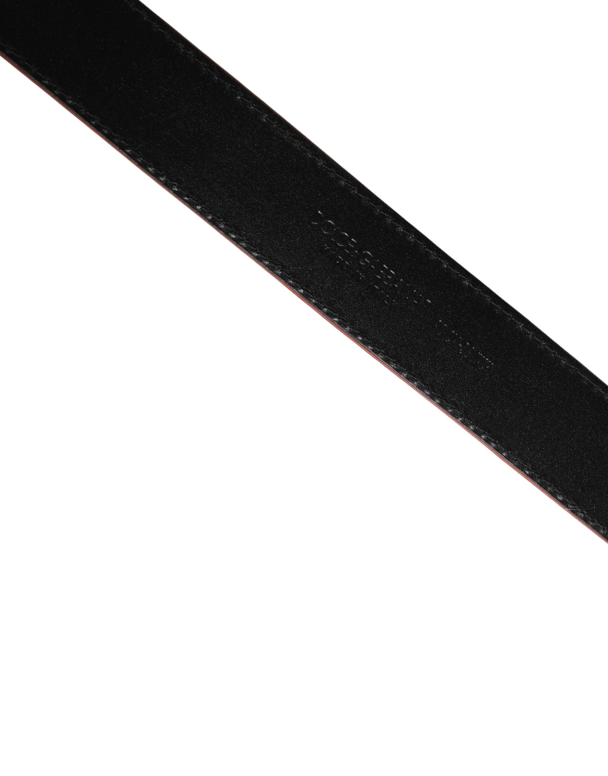 Men Beige Red Woven Leather Metal Buckle Belt