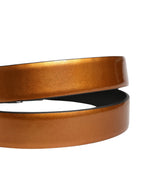 Men Brown Classic Leather Metal Buckle Belt