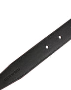 Men Pink Classic Leather Metal Buckle Belt