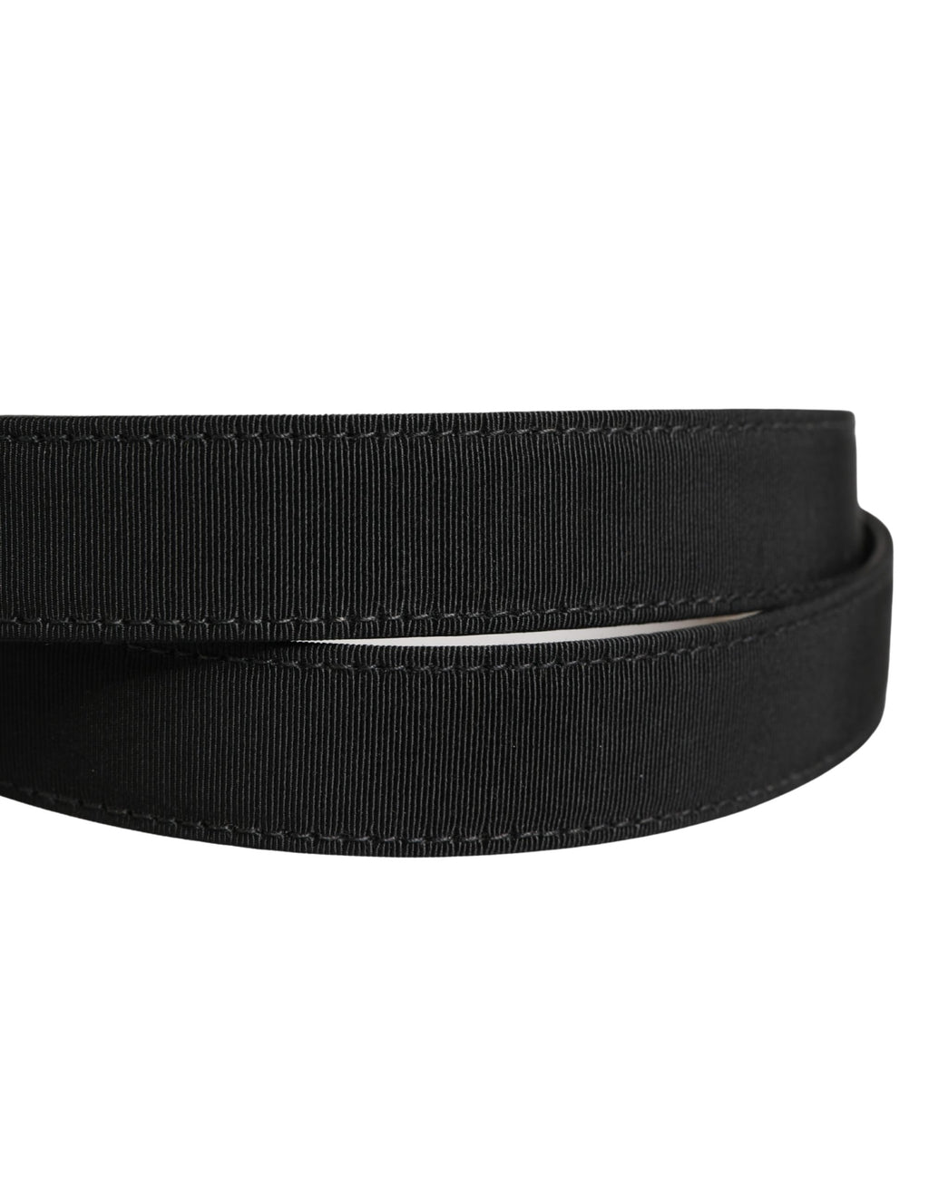Black Viscose Leather Gold Metal Buckle Belt