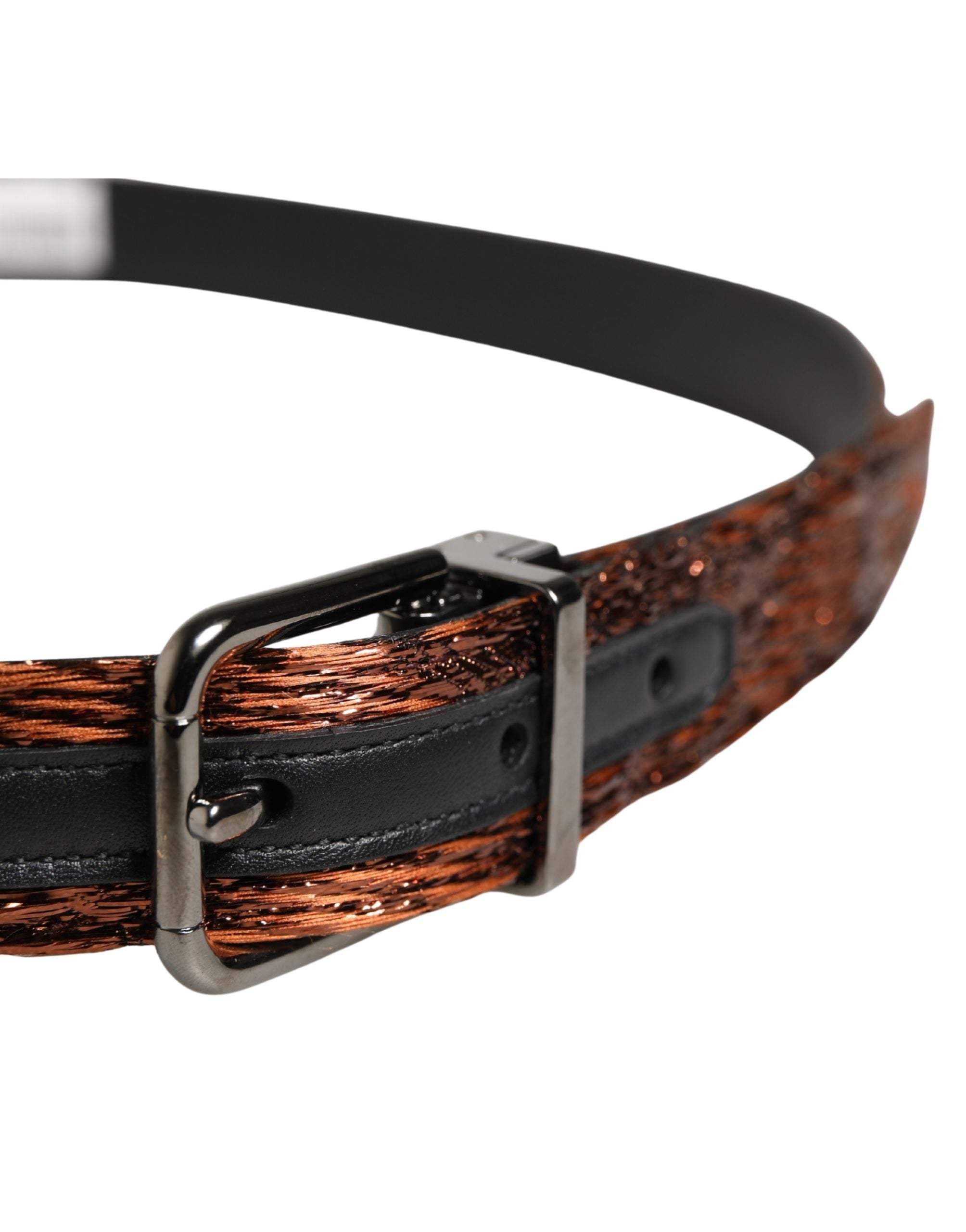 Men Brown Classic Polyester Metal Buckle Belt