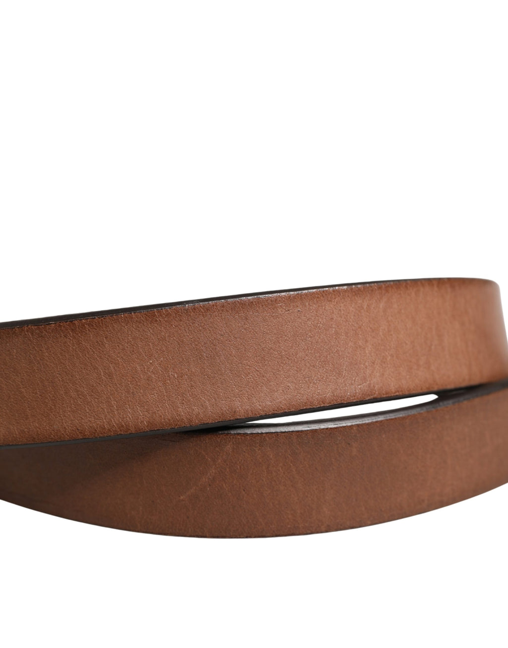 Men Brown Classic Leather Metal Buckle Belt