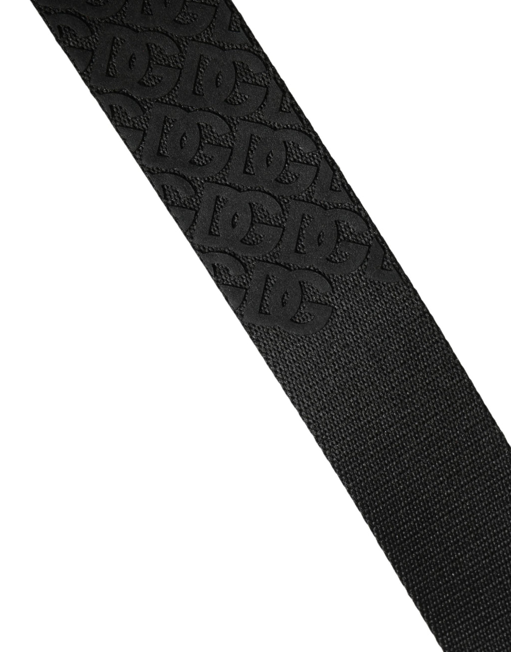 Men Black DG Logo Polyester Metal Buckle Belt