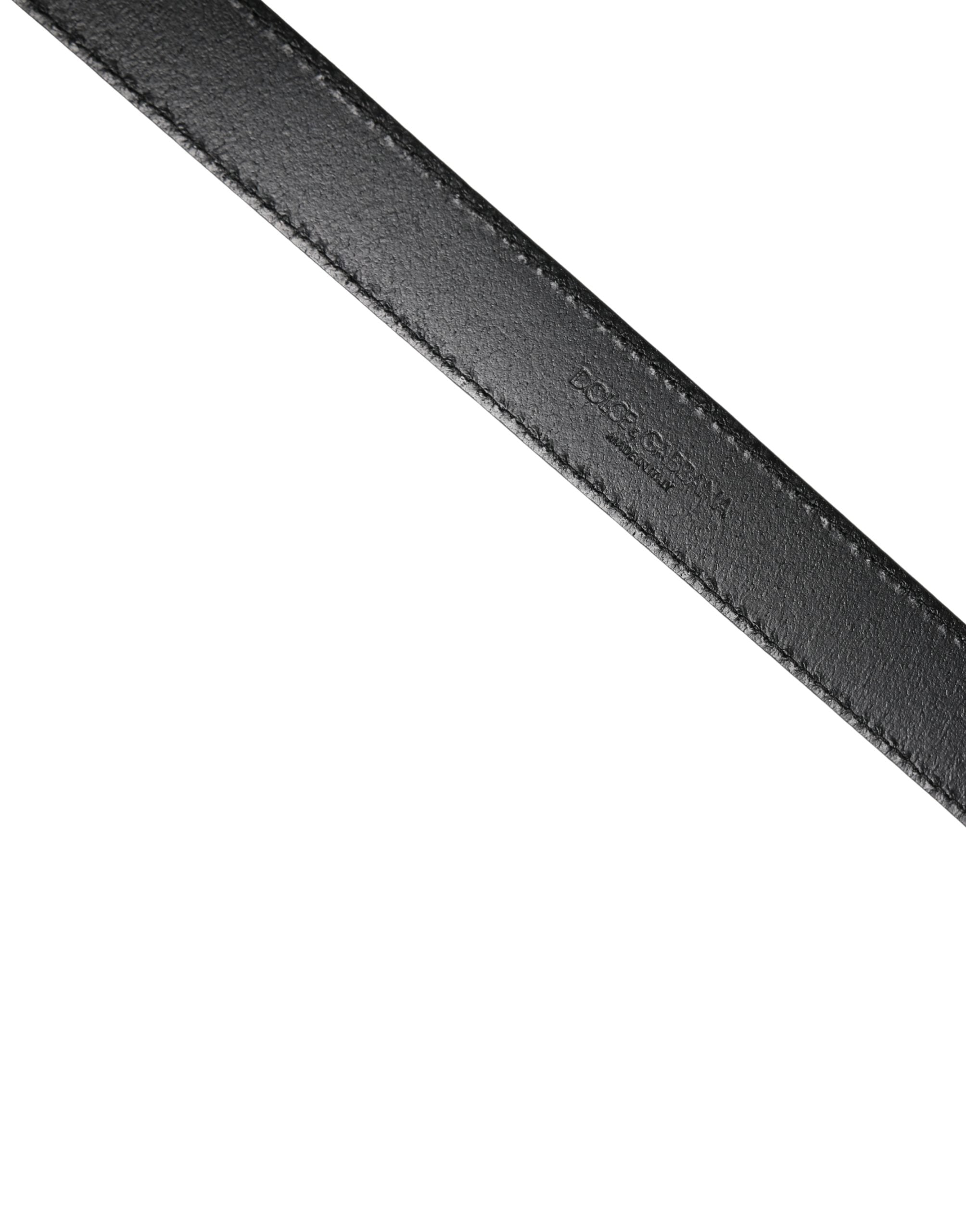 Men Black Classic Leather Square Buckle Belt