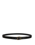Men Black Classic Viscose Metal Buckle Belt