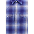 Blue Cotton Pattern Shirt