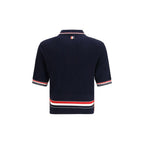 Blue Cotton Polo Shirt