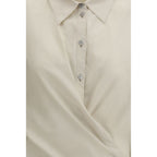 Beige Cotton Dress Shirt