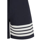 Blue Viscose Bermuda Shorts