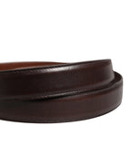 Men Brown Classic Leather Metal Buckle Belt