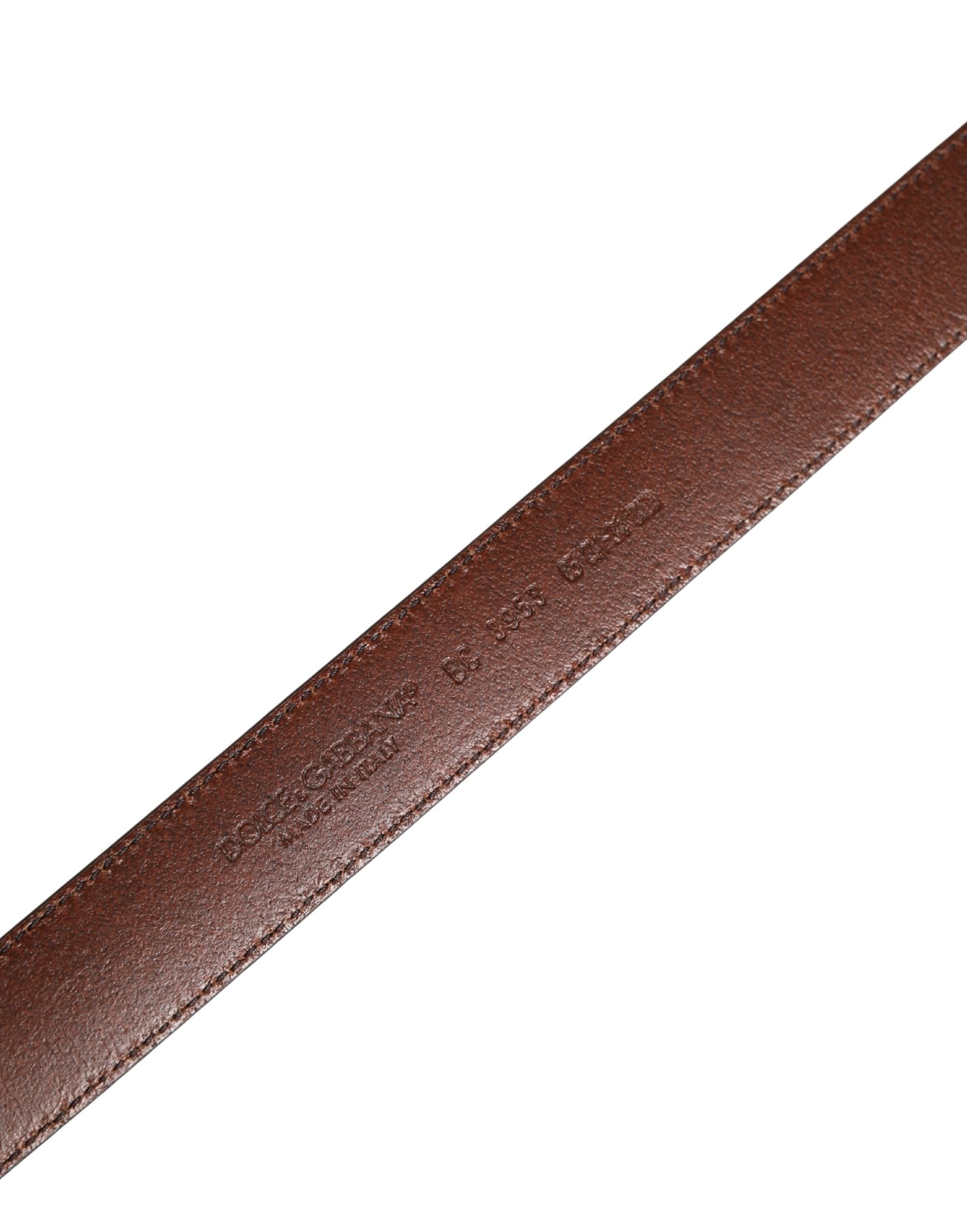 Men Brown Classic Leather Metal Buckle Belt