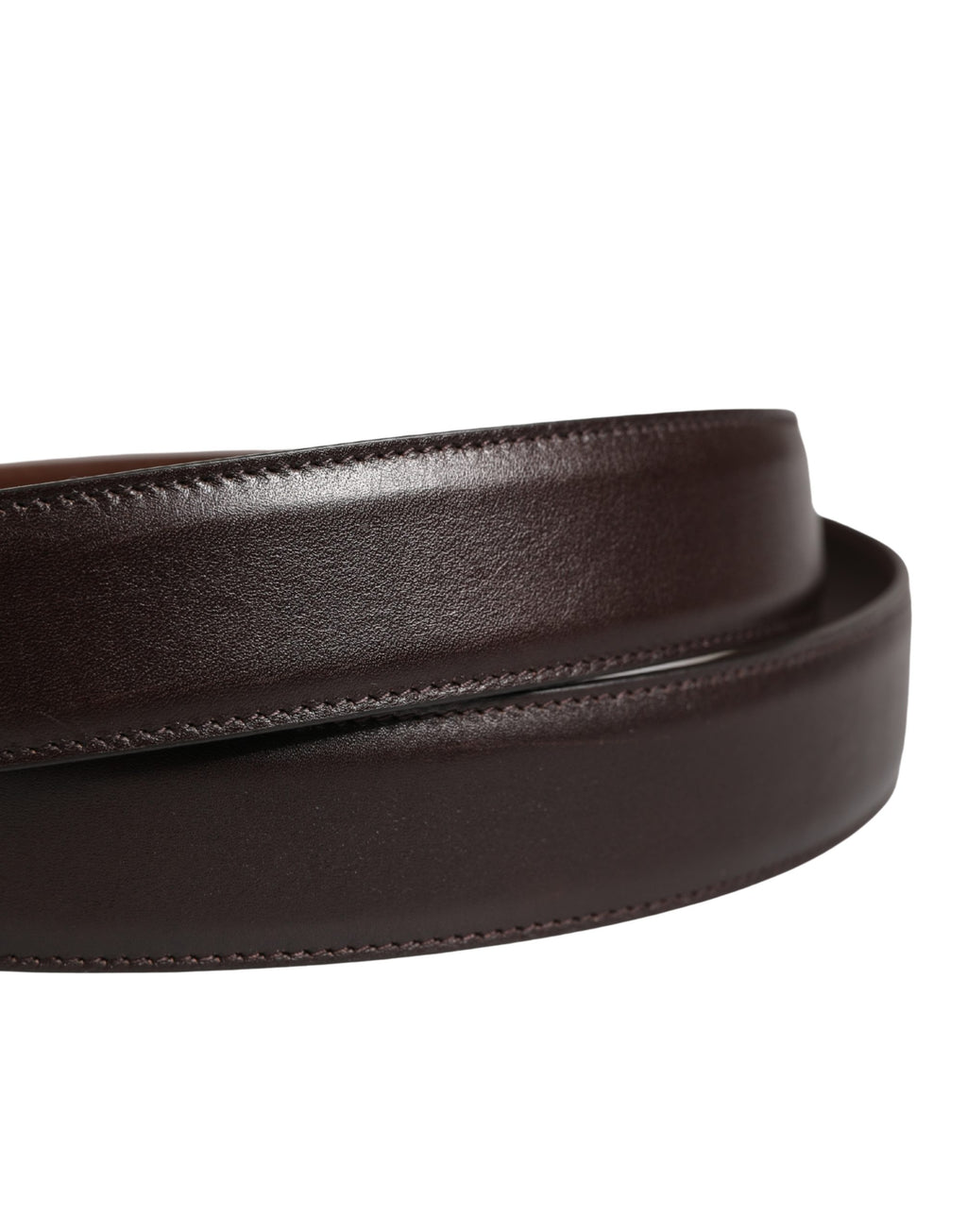 Men Brown Classic Leather Metal Buckle Belt