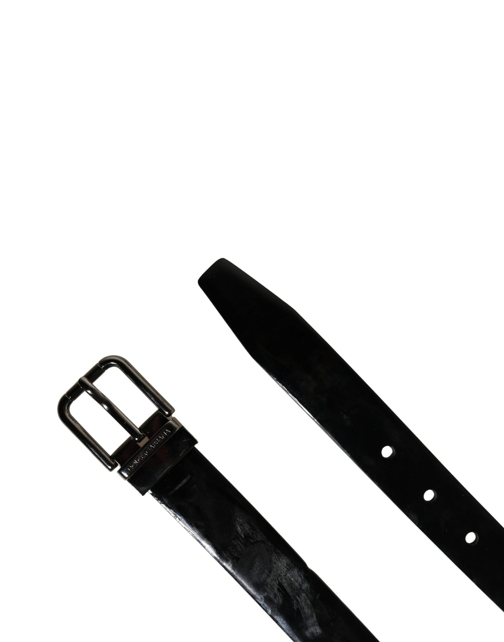 Men Black Classic Leather Metal Buckle Belt