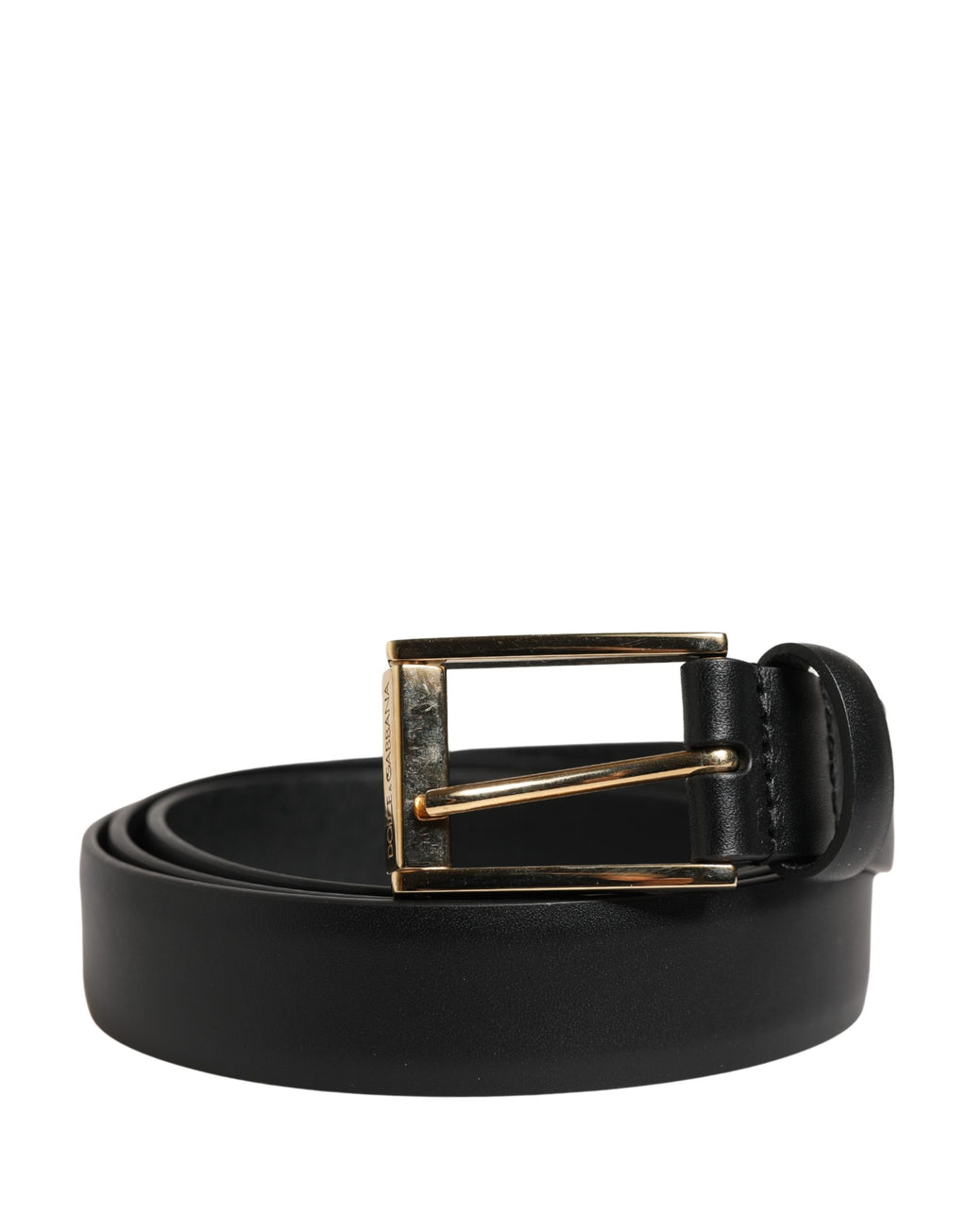 Men Black Classic Leather Metal Buckle Belt