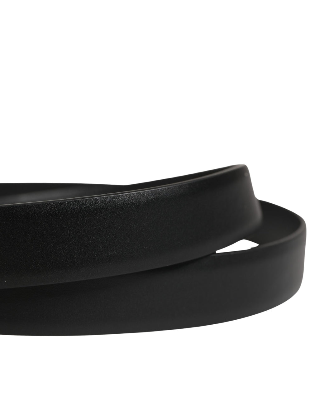 Men Black Classic Leather Metal Buckle Belt