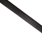 Men Burgundy Velvet Cotton Metal Buckle Belt