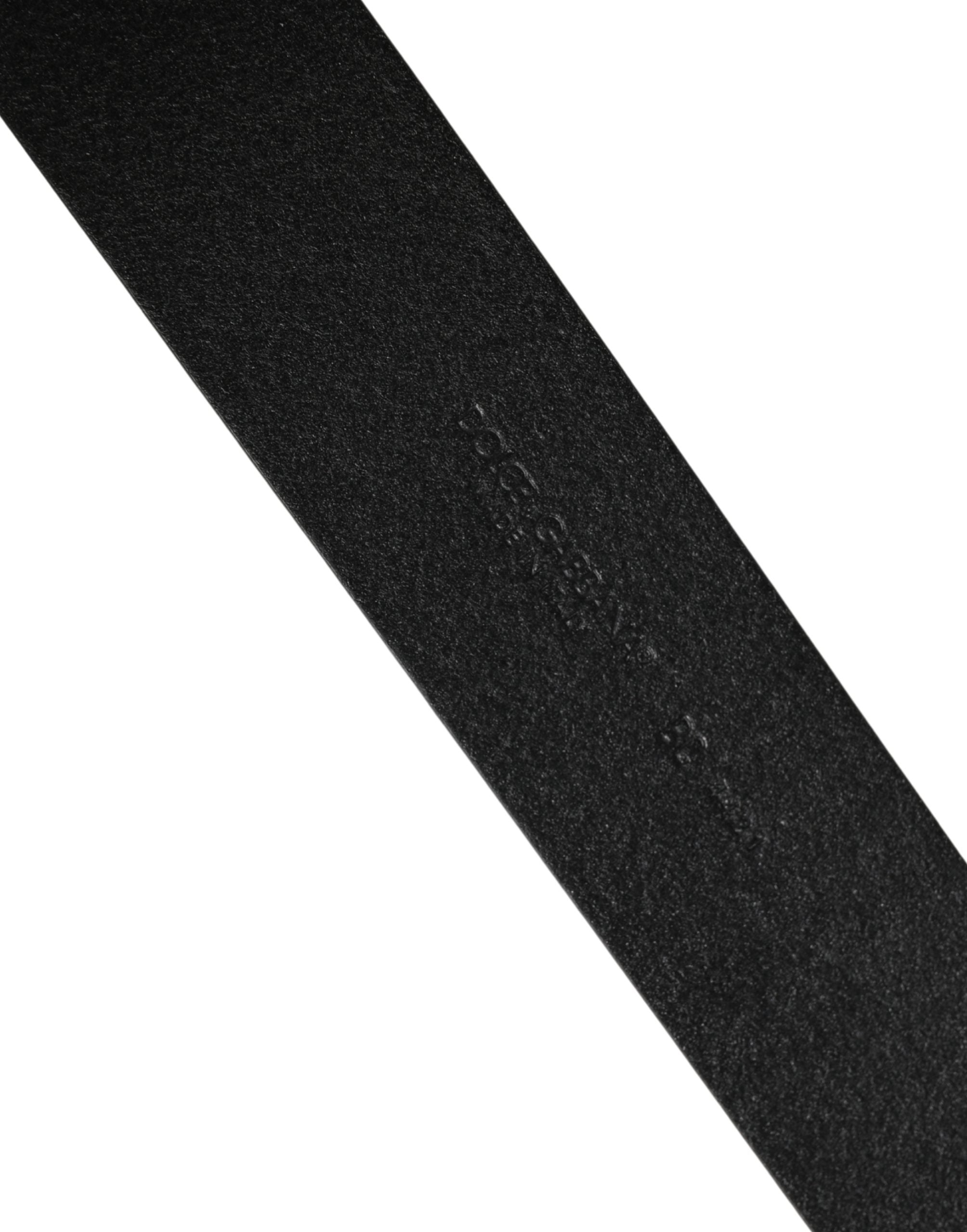 Men Black Classic Leather Metal Buckle Belt