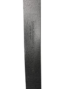 Men Black Classic Leather Logo Buckle Belt