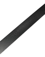 Men Black Classic Leather Logo Buckle Belt