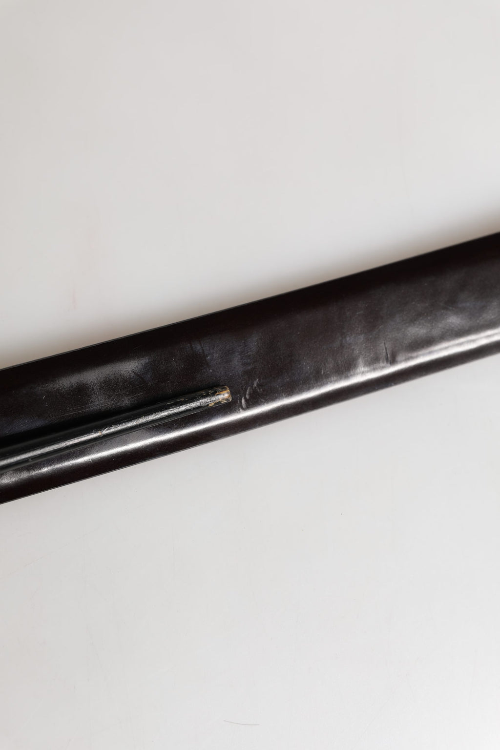 Men Black Calfskin Leather Metal Buckle Belt