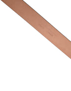 Men Black Calfskin Leather Metal Buckle Belt