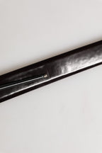 Men Black Calfskin Leather Metal Buckle Belt