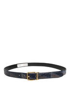 Men Multicolor Leather Metal Buckle Belt