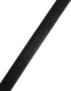 Men Black Calf Leather Logo Metal Buckle Belt