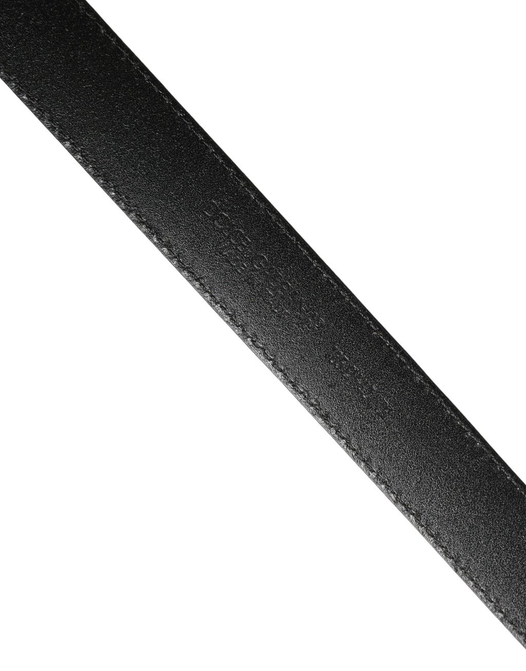 Men Black Calf Leather Logo Metal Buckle Belt