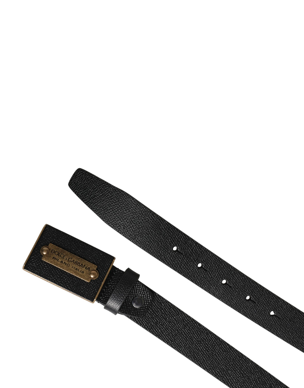 Men Black Calf Leather Metal Buckle Belt
